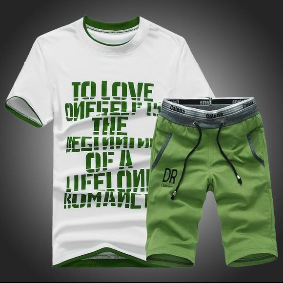 Men T-Shirt and Shorts - Picture 1 of 7